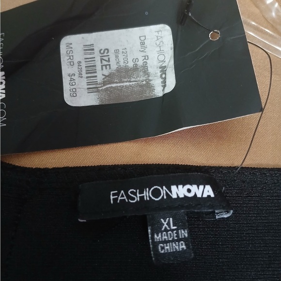 Fashion Nova Monochrome Striped Zipper Top - Picture 11 of 11